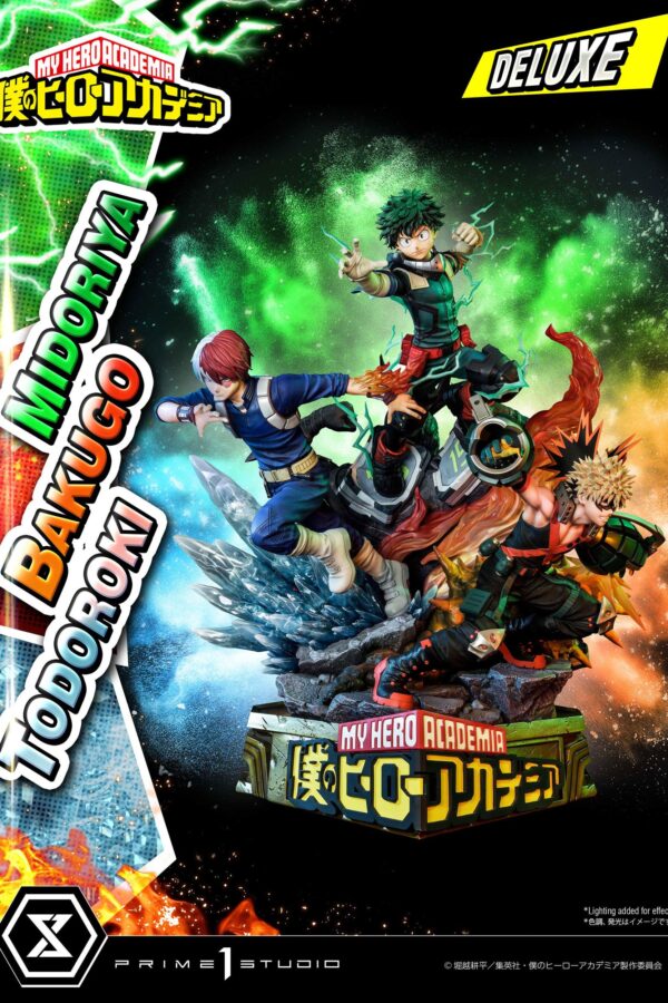 Descubre el apasionante mundo de Estatua Midoriya - Bakugo - Todoroki Deluxe Bonus.