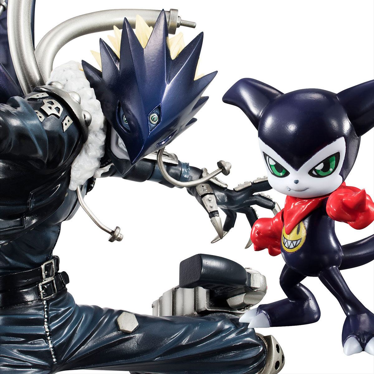 Estatua Digimon Beelzebumon e Impmon