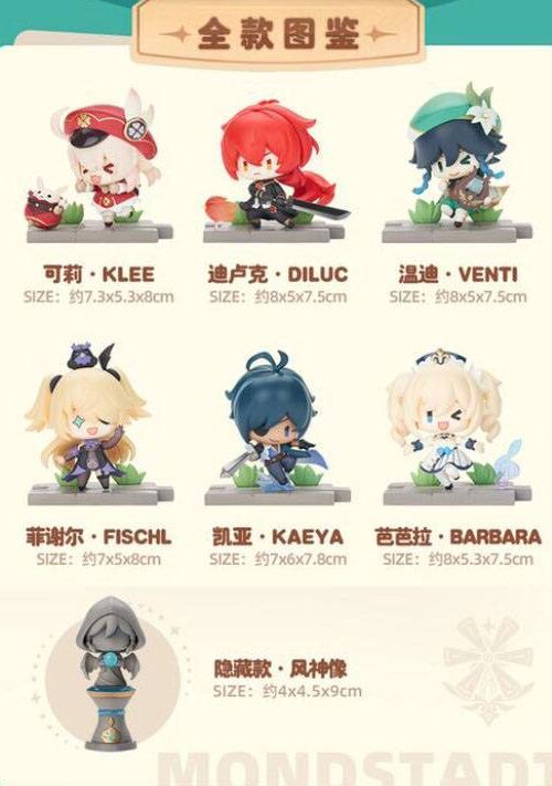 Descubre el apasionante mundo de Pack 6 Figuras Mondstadt Edition.