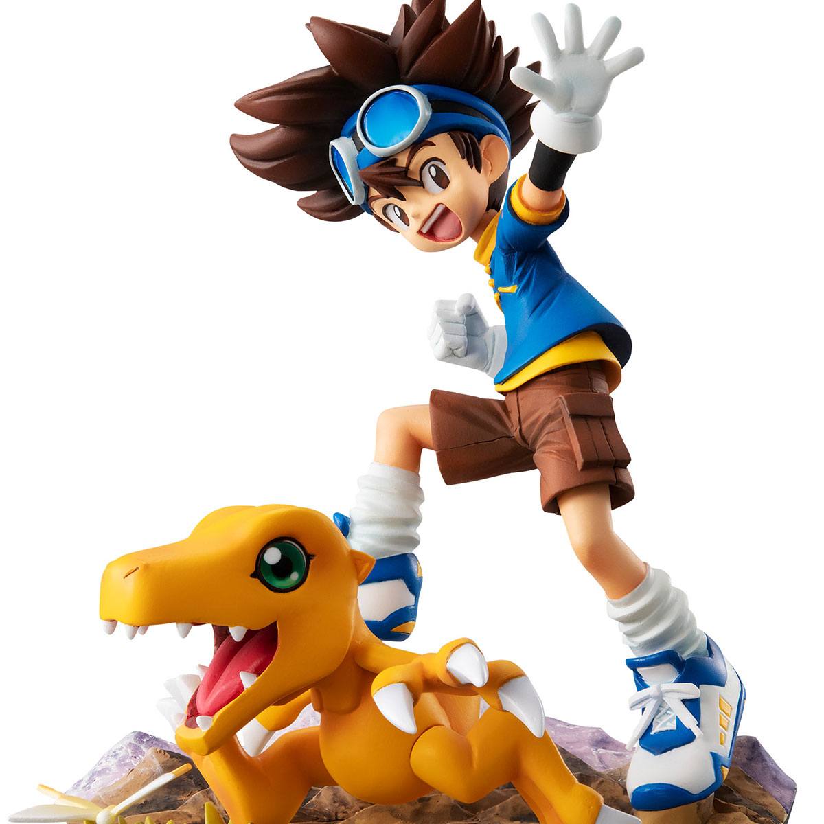 Estatua Taichi Yagami y Agumon 20th Anniversary