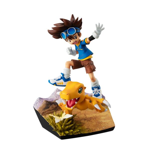 Estatua Taichi Yagami y Agumon 20th Anniversary