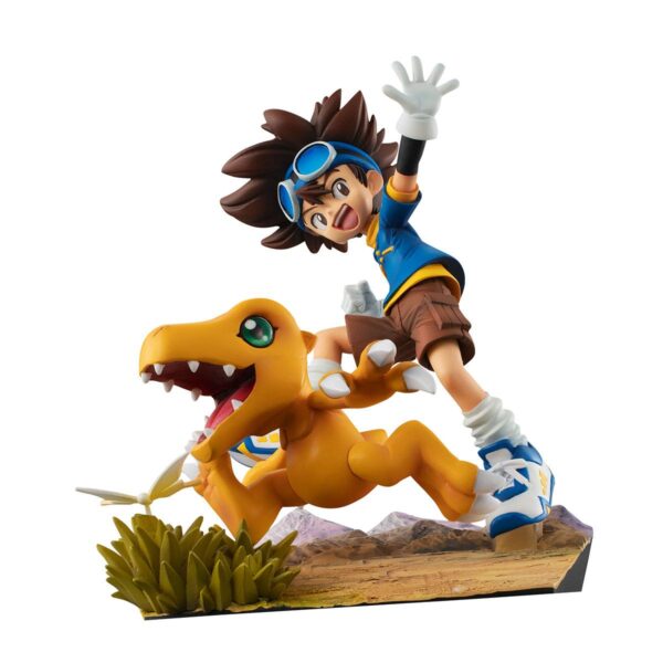 Estatua Taichi Yagami y Agumon 20th Anniversary