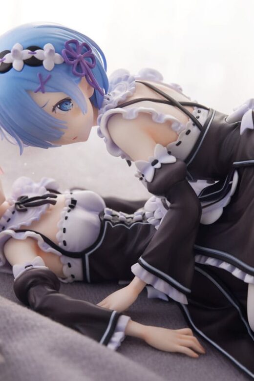 Estatua Re Zero Ram y Rem 9 cm