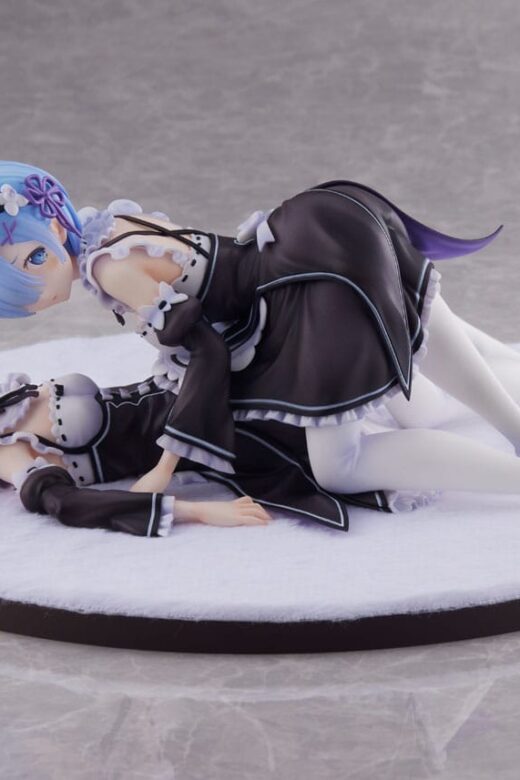 Estatua Re Zero Ram y Rem 9 cm