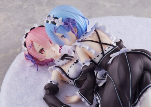 Estatua Re Zero Ram y Rem 9 cm