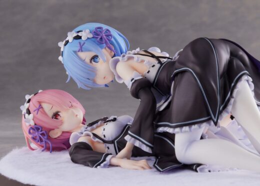 Estatua Re Zero Ram y Rem 9 cm