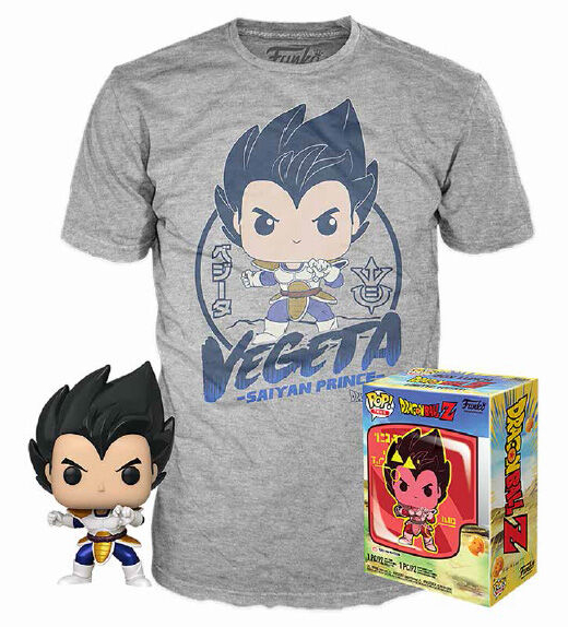 Descubre el apasionante mundo de Figura y Camiseta Dragon Ball Z Vegeta POP Set.