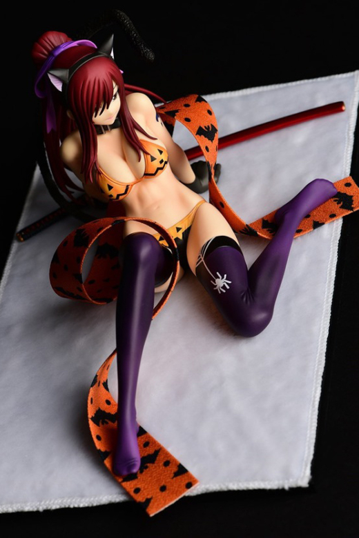 Descubre el apasionante mundo de Figura Erza Scarlet Estilo Gravure Gato Halloween.