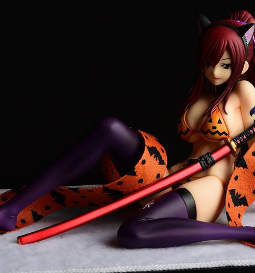Descubre el apasionante mundo de Figura Erza Scarlet Estilo Gravure Gato Halloween.
