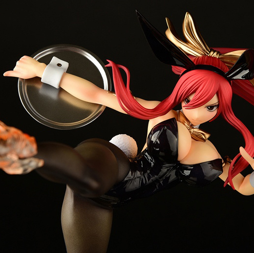 Descubre el apasionante mundo de Figura Erza Scarlet Patada Alta Versión Conejo Negro Fairy Tail.