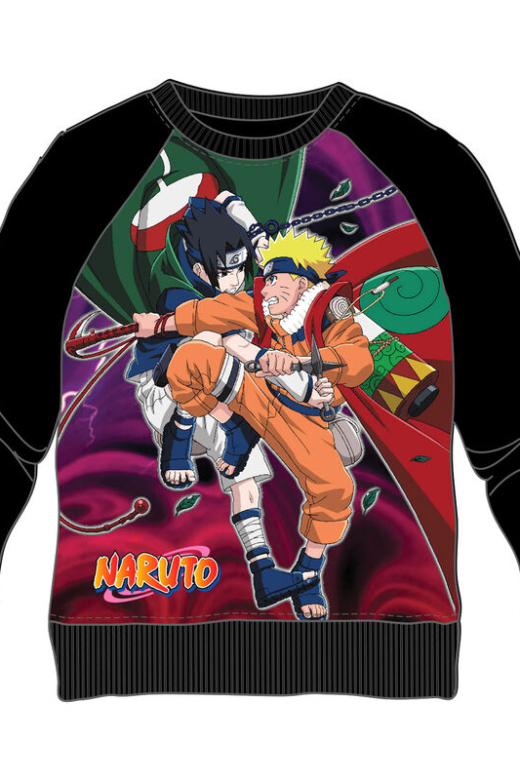 Descubre el apasionante mundo de Sudadera Infantil Naruto Sasuke Combate.