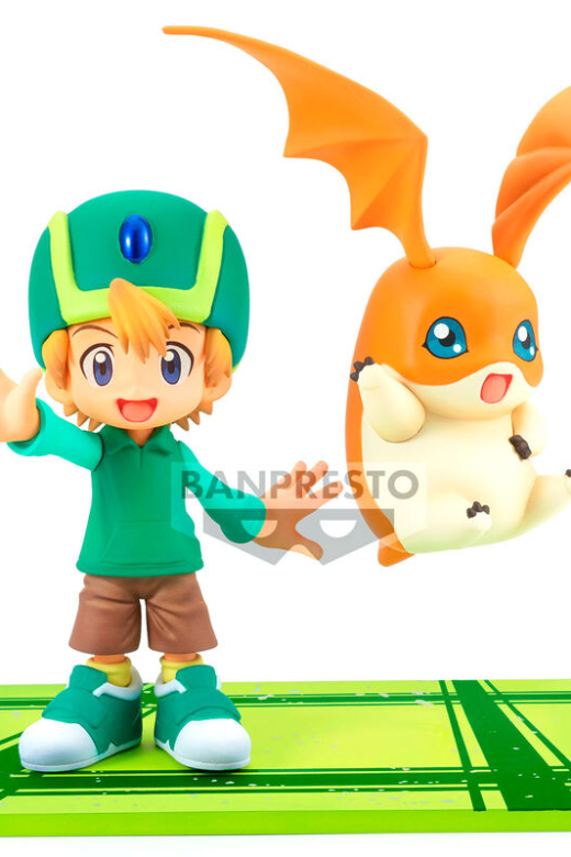 Descubre el apasionante mundo de Figura Takeru y Patamon Digimon Adventure 15cm.