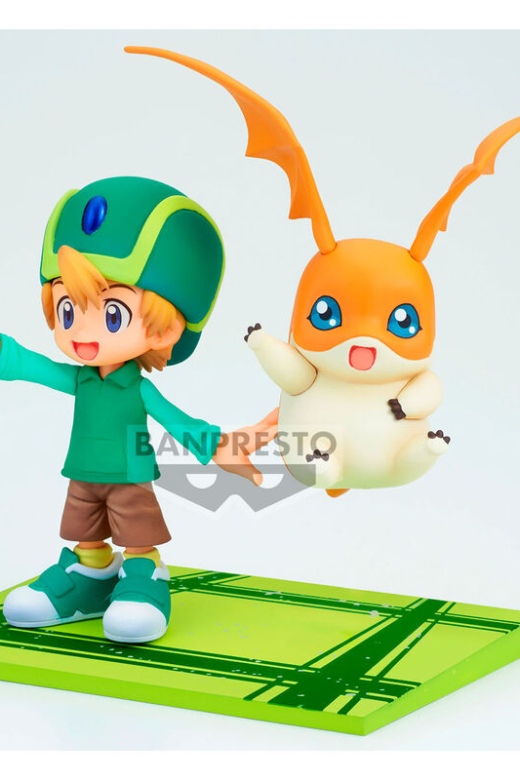 Descubre el apasionante mundo de Figura Takeru y Patamon Digimon Adventure 15cm.