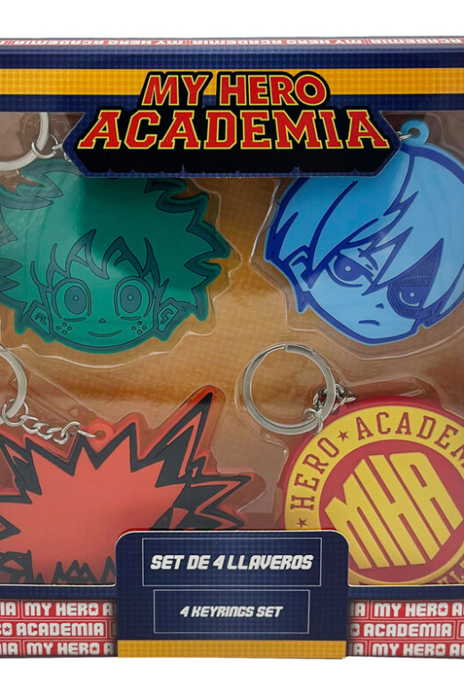 Descubre el apasionante mundo de Llaveros My Hero Academia Blister 4 unidades.