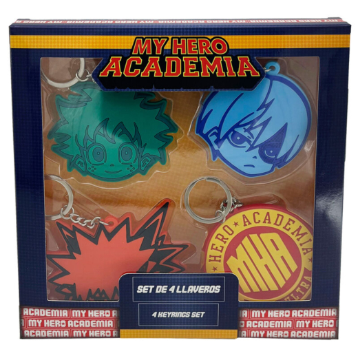 Llaveros My Hero Academia Blister 4 unidades Descubre el apasionante mundo de Llaveros My Hero Academia Blister 4 unidades.