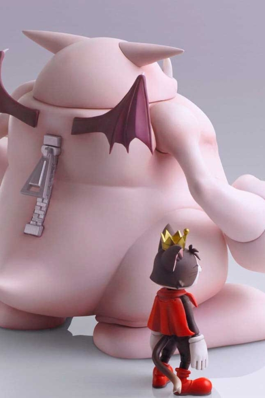 Descubre el apasionante mundo de Figura Cait Sith y Fat Moogle Final Fantasy VII 15cm.