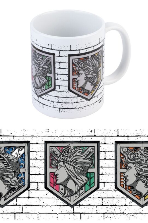 Descubre el apasionante mundo de Taza Emblemas Muros Ataque a los Titanes 350ml.