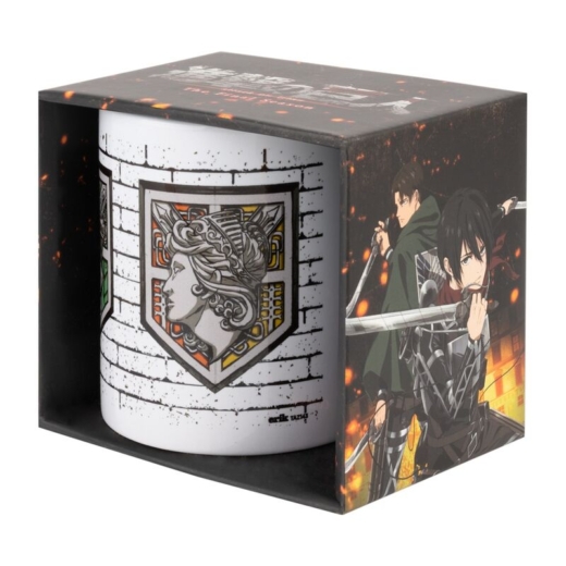 Descubre el apasionante mundo de Taza Emblemas Muros Ataque a los Titanes 350ml.