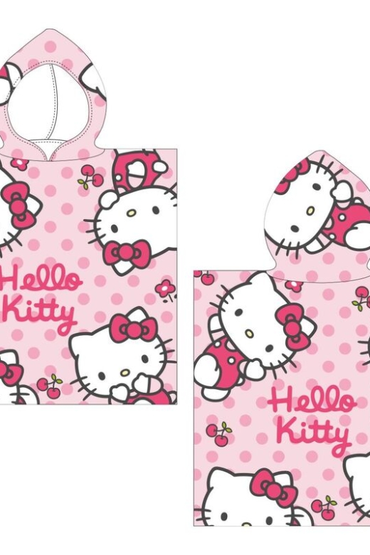 Descubre el apasionante mundo de Poncho toalla microfibra Hello Kitty.
