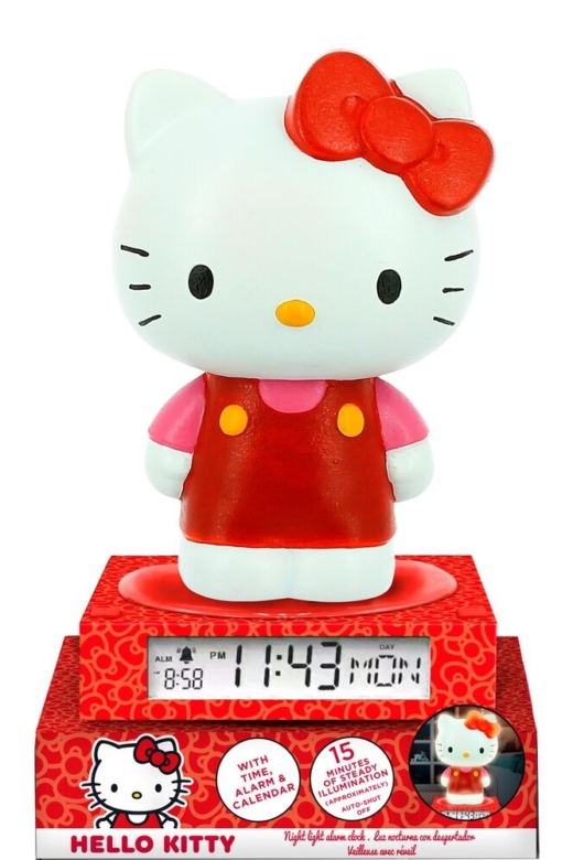 Descubre el apasionante mundo de Lámpara 3D con despertador Hello Kitty y Amigos.