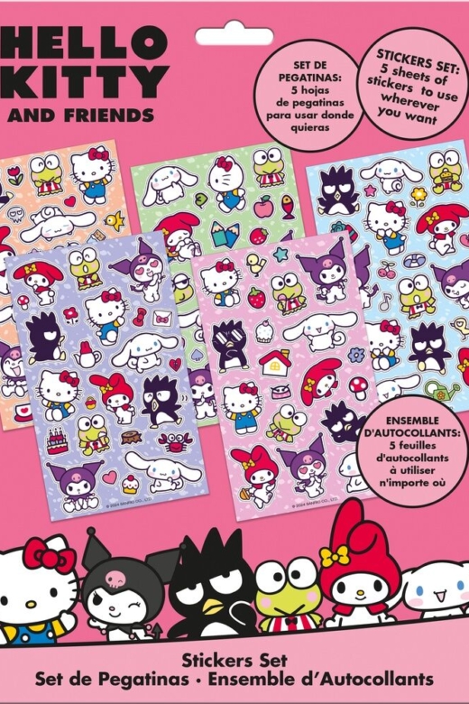 Descubre el apasionante mundo de Set de pegatinas Hello Kitty y Amigos.