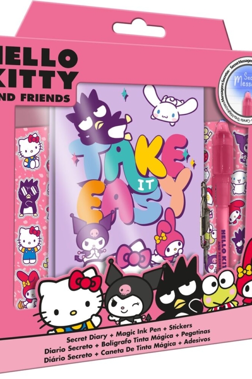 Descubre el apasionante mundo de Diario y bolígrafo mágico Hello Kitty y Friends.
