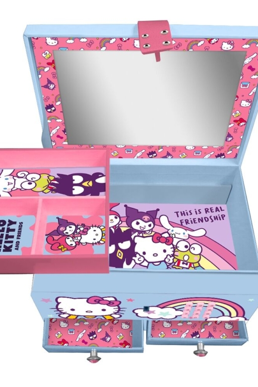 Descubre el apasionante mundo de Joyero musical secreto Hello Kitty y Amigos.