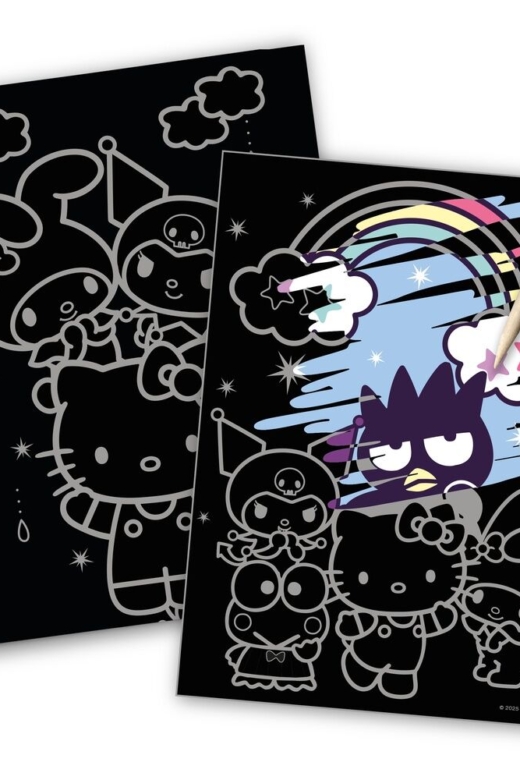 Descubre el apasionante mundo de Set de Papelería Scratch Art Hello Kitty y Amigos.