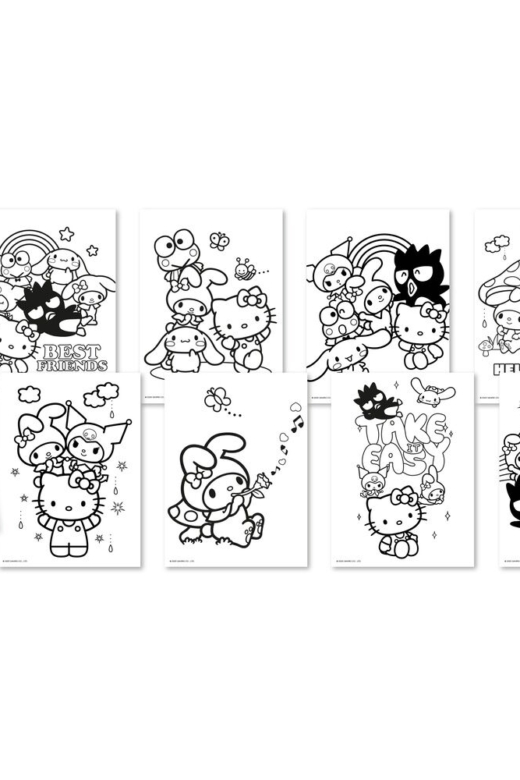 Descubre el apasionante mundo de Set para Colorear Pegatinas de Hello Kitty y Amigos.