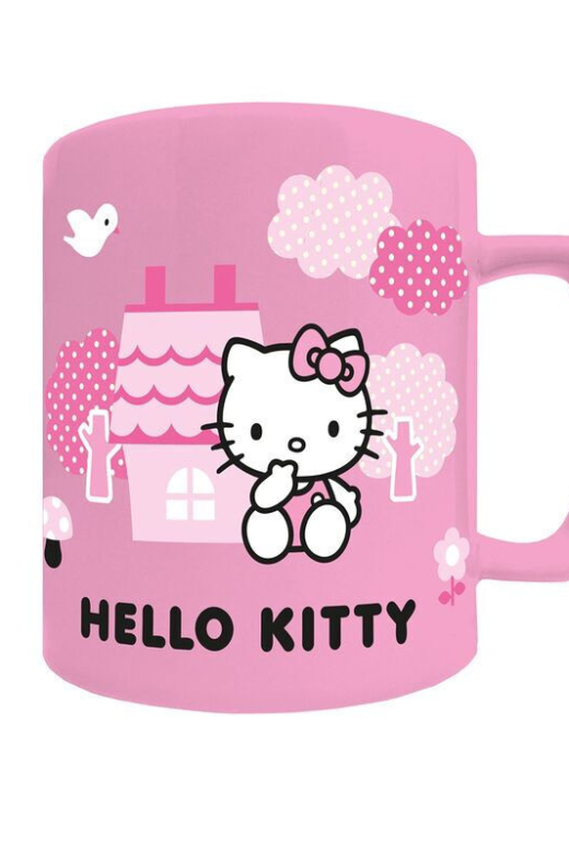 Descubre el apasionante mundo de Taza con Funda de Peluche Hello Kitty 440ml.