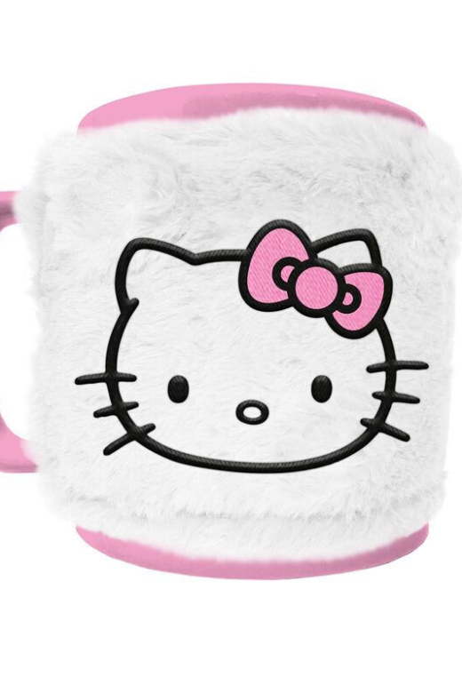 Descubre el apasionante mundo de Taza con Funda de Peluche Hello Kitty 440ml.