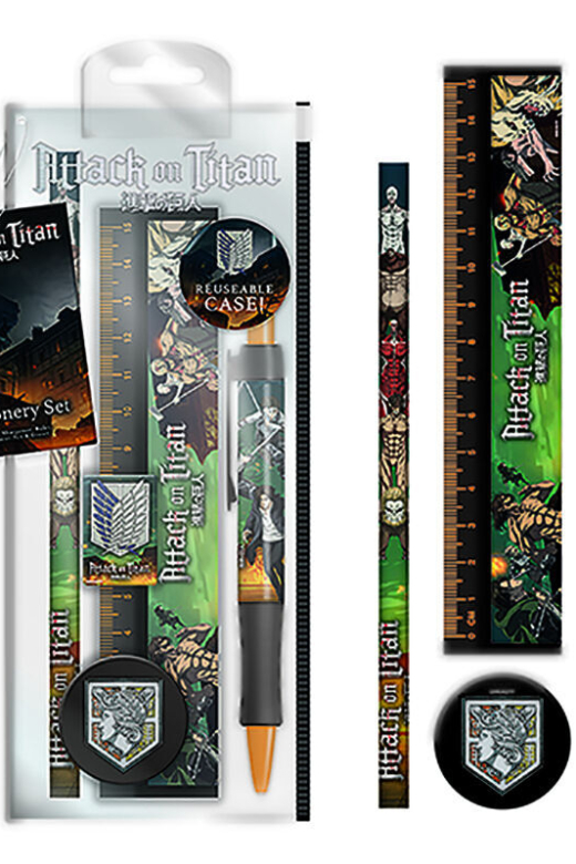 Descubre el apasionante mundo de Set de papelería Attack on Titan.